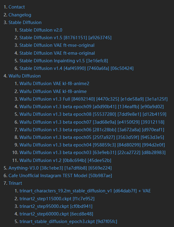 Stable Diffusion Models